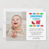 O-Fish-Ally One Vist 1e verjaardag Kaart (Voorkant)