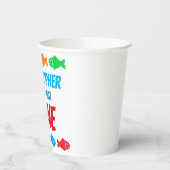 O-Fish-Ally One Vist 1e verjaardag Papieren Bekers (Links)