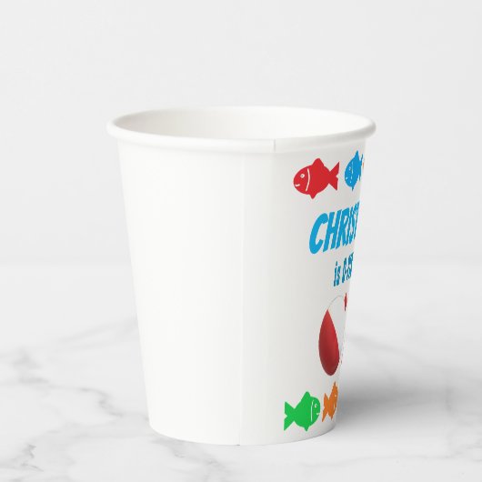 O-Fish-Ally One Vist 1e verjaardag Papieren Bekers (Rechts)