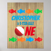 O-Fish-Ally One Vist 1e verjaardag Poster (Voorkant)