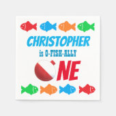 O-Fish-Ally One Vist 1e verjaardag Servet (Voorkant)