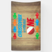 O-Fish-Ally One Vist 1e verjaardag Spandoek (Verticaal)