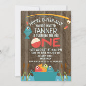 O-Fish-ally One Vist 1e verjaardag uitnodiging (Voorkant)