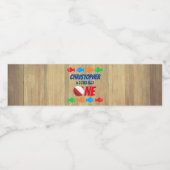 O-Fish-Ally One Vist 1e verjaardag Waterfles Etiket (Enkel label)