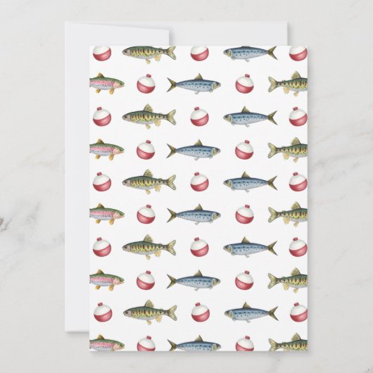 O-Fish-Ally One Vist 1e verjaardagsuitnodiging Kaart (Achterkant)