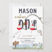 O-Fish-ally One Vist eerste verjaardag Kaart (Voorkant)