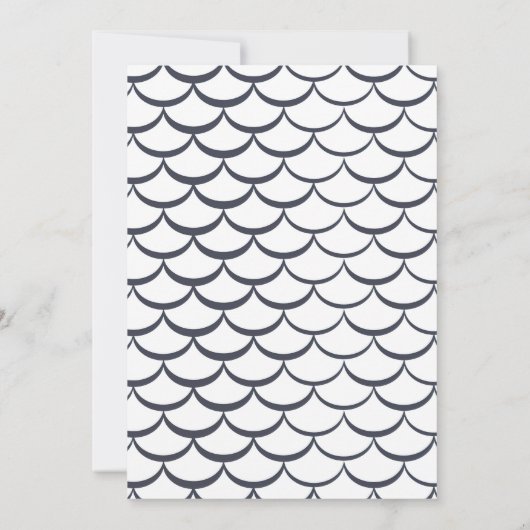 O-Fish-ally One Vist eerste verjaardag Kaart (Achterkant)