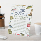 O-Fish-Ally One Vist eerste verjaardagscapsule Reclamebord Met Voetstuk (Insitu)