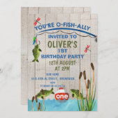 O-Fish_Ally One Waterverf Birthday Uitnodiging (Voorkant / Achterkant)