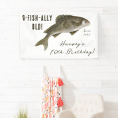 O-FISH-ALLY OUDE, Geviste verjaardagsfeestje Spandoek (Insitu)