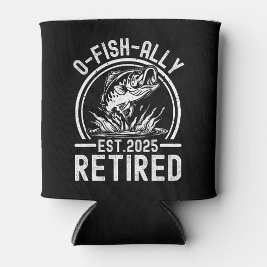 O-Fish-Ally Retired 2025 - Funny Fishing Blikjeskoeler (Voorkant)
