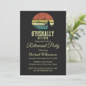 O-fish-ally Retired fishing retirement party Kaart (Staand voorkant)