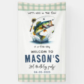 O-Fish-Ally Twee Vissen 2de Verjaardag Spandoek (Verticaal)