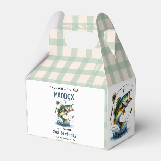 O-Fish-Ally Two Vist tweede verjaardag Bedankdoosjes (Achterkant)