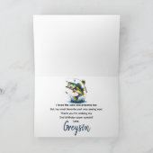 O-Fish-Ally Two Vist tweede verjaardag Bedankkaart (Binnen)