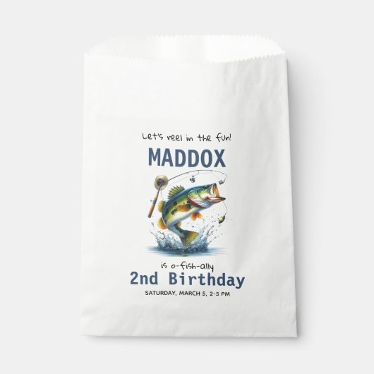 O-Fish-Ally Two Vist tweede verjaardag Bedankzakje (Voorkant)