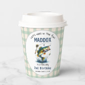 O-Fish-Ally Two Vist tweede verjaardag Papieren Bekers (Achterkant)