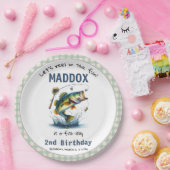 O-Fish-Ally Two Vist tweede verjaardag Papieren Bordje (Feest)