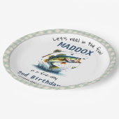 O-Fish-Ally Two Vist tweede verjaardag Papieren Bordje (Gekanteld)