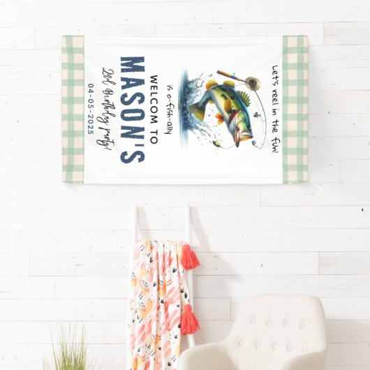 O-Fish-Ally Two Vist tweede verjaardag Spandoek (Insitu)