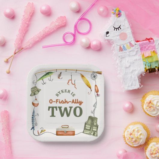 O-Fish-Ally Verjaardagspapier Bord (Feest)