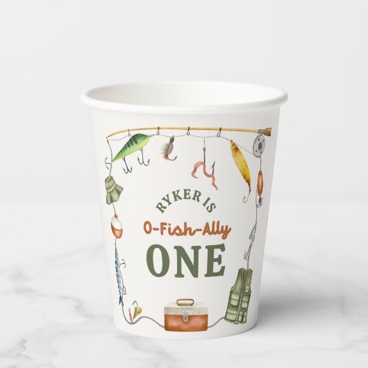 O-Fish-Ally Verjaardagspapier Cup Papieren Bekers (Achterkant)