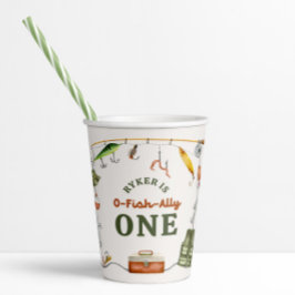 O-Fish-Ally Verjaardagspapier Cup Papieren Bekers