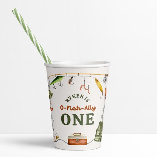O-Fish-Ally Verjaardagspapier Cup Papieren Bekers