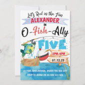 O-Fish-Ally Vijf Geviste 5e Verjaardagsjongen Kaart (Voorkant)