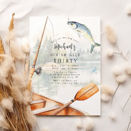O-Fish-ally Vis Thema 30e Verjaardagsfeest Kaart