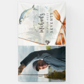 O-Fish-Ally Vis Thema 70e Foto Verjaardag Spandoek (Verticaal)