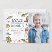 O-Fish-Ally Vis Uitnodiging voor Verjaardagsfoto (Voorkant)