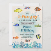 O-Fish-Ally vis verjaardagsfeest Kaart (Voorkant)
