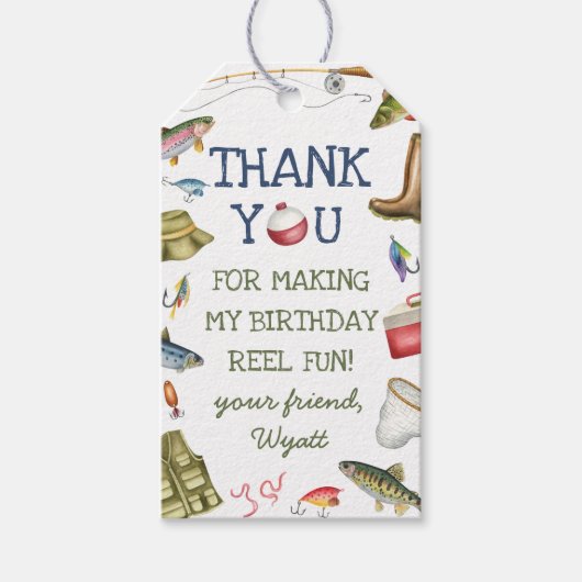 O-Fish-Ally Vist Verjaardag Bedankt Cadeau Labels Cadeaulabel (Voorkant)