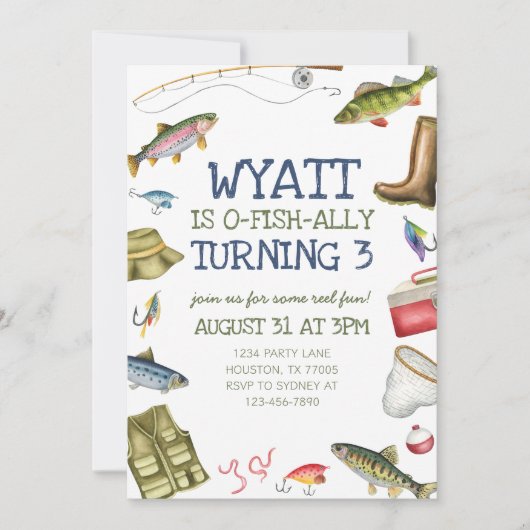 O-Fish-Ally Vist verjaardag Kaart (Voorkant)