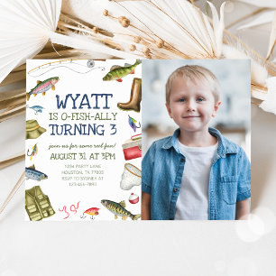 O-Fish-Ally Vist verjaardagsfoto Kaart