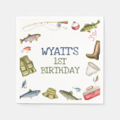 O-Fish-Ally Vist verjaardagsservetten Servet (Voorkant)