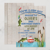 O-Fish_Ally Waterverf Birthday Uitnodiging (Voorkant / Achterkant)