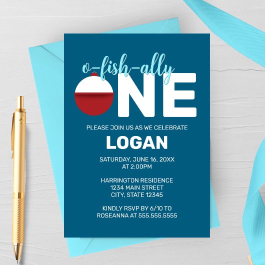 O-Fish-bondgenoot: een minimalistisch verjaardagsf Kaart