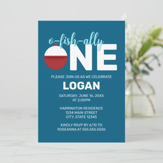 O-Fish-bondgenoot: een minimalistisch verjaardagsf Kaart (Staand voorkant)