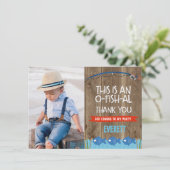 O-Fish-ieel bedankkaartje met foto Bedankkaart (Staand voorkant)