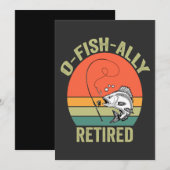 O-Fish-ieel Met Pensioen Funny Pensioen Vissen Vad Kaart (Voorkant / Achterkant)