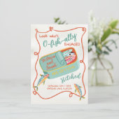 O-fish-ieel Verliefd Funky Sardine Save the Date Kaart (Staand voorkant)