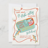 O-fish-ieel Verliefd Funky Sardine Save the Date Kaart (Voorkant)