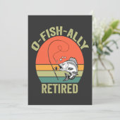 O-Fish-lijk met Pensioen Funny Pensioen Vissen Vad Kaart (Staand voorkant)