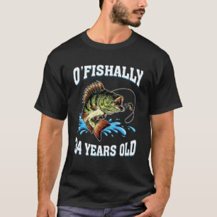 O Fishally 34 Jaar Oud Gevist Visser 34e Bir T-shirt