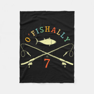 O-fishally 7 jaar oude visser verjaardag 7de verja fleece deken