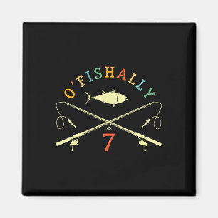 O-fishally 7 jaar oude visser verjaardag vis magneet