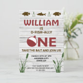 O-Fishally-One 1e verjaardag Kaart (Staand voorkant)