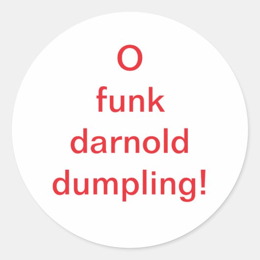 O funk darnold dumpling Hankamer Artjunkhaus Comic Ronde Sticker (Voorkant)